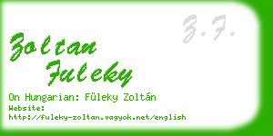 zoltan fuleky business card