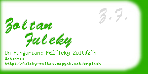 zoltan fuleky business card